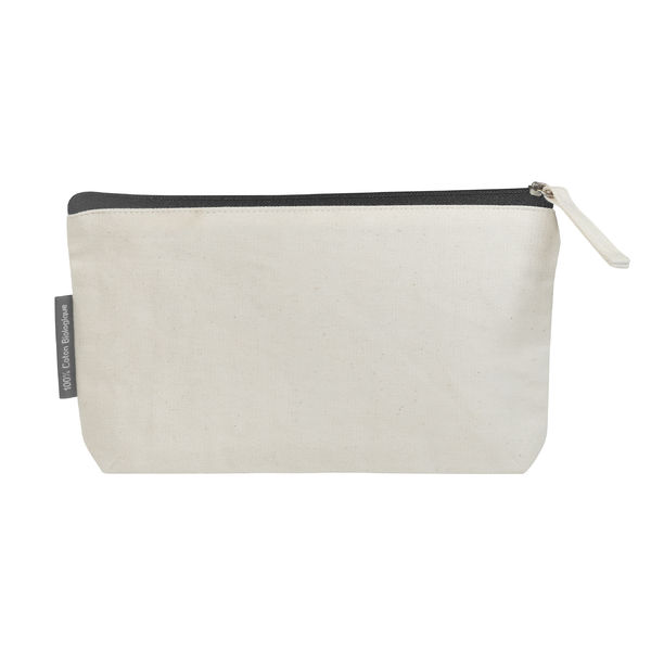 Trousse en coton bio | Trousse de voyage publicitaire Noir