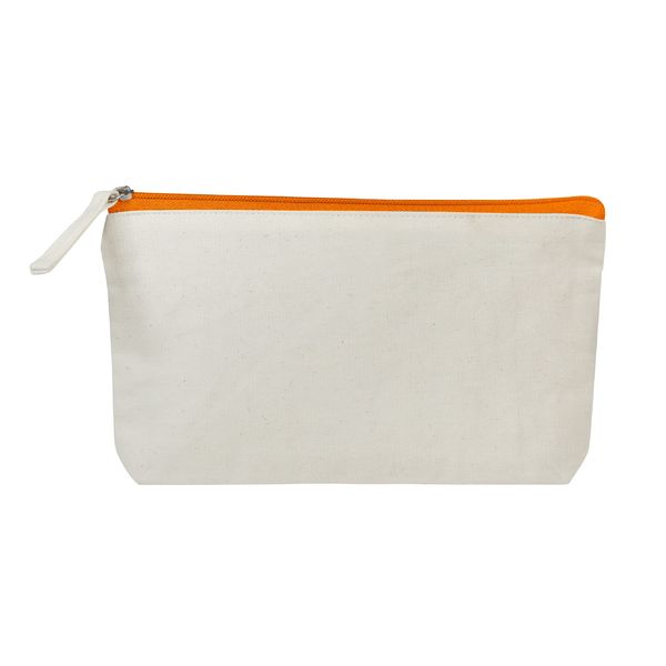 Trousse en coton bio | Trousse de voyage publicitaire Orange