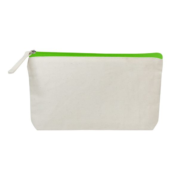 Trousse en coton bio | Trousse de voyage publicitaire Vert