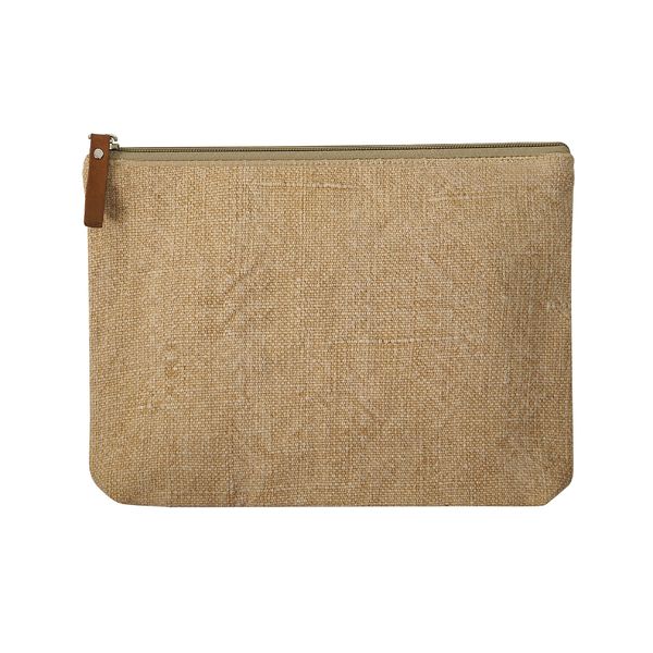 Trousse en jute | Trousse de voyage publicitaire Naturel