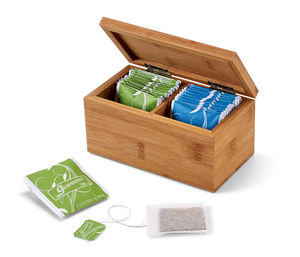 Boîte à thé bambou | Boîte à thé personnalisée Naturel
