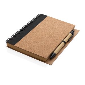 Cahier liège et stylo | Cahier publicitaire Black 1