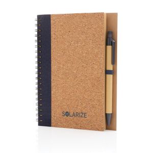 Cahier liège et stylo | Cahier publicitaire Blue 5