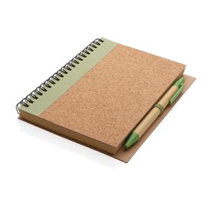 Cahier liège et stylo | Cahier publicitaire Green 1