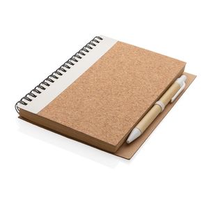 Cahier liège et stylo | Cahier publicitaire White 1