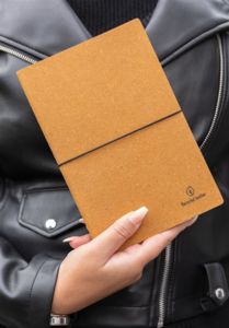 Carnet A5 cuir recyclé | Carnet de notes personnalisé Brown 7