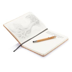 Carnet liège bambou | Carnet personnalisable Marron 3