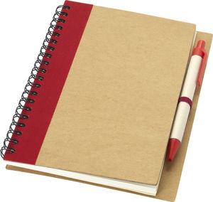 Carnet recyclé Priestly | Carnet personnalisable Naturel Rouge