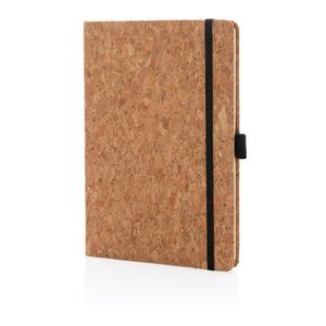 Carnet couverture rigide liège | Carnet publicitaire Brown