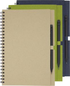 Carnet crayon Luciano | Carnet à spirales personnalisé Vert 5