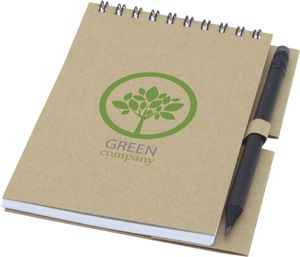Carnet écoconçu Luciano | Carnet spirales publicitaire Naturel 1