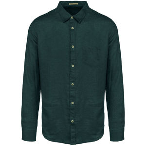 Chemise en lin H | Chemise personnalisée Amazon green