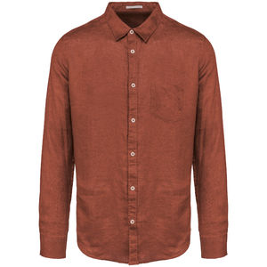 Chemise en lin H | Chemise personnalisée Burnt Brick