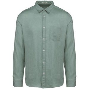 Chemise en lin H | Chemise personnalisée Jade green