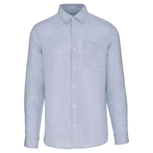 Chemise en lin H | Chemise personnalisée Linen Blue