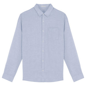 Chemise en lin H | Chemise personnalisée Linen Blue 12