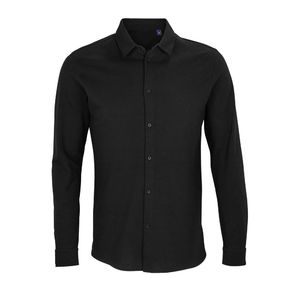 Chemise coton bio Basile Men | Chemise personnalisée Noir profond