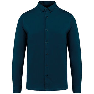 Chemise jersey | Chemise personnalisée Peacock blue