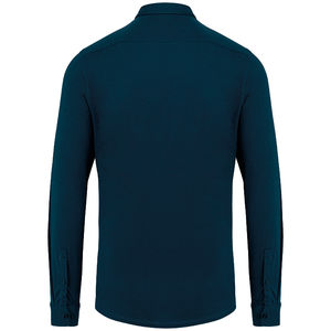 Chemise jersey | Chemise personnalisée Peacock blue 1