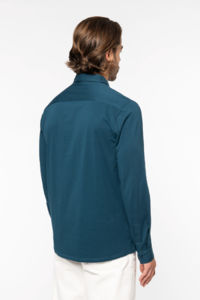 Chemise jersey | Chemise personnalisée Peacock blue 3
