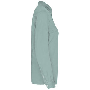 Chemise coton twill F | Chemise publicitaire Washed Jade Green 3