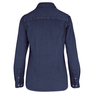 Chemise coton twill F | Chemise publicitaire Washed navy 