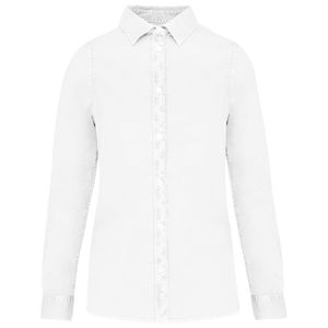 Chemise coton twill F | Chemise publicitaire Washed White 4