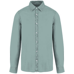 Chemise coton twill H | Chemise publicitaire Washed Jade Green 2