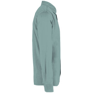 Chemise coton twill H | Chemise publicitaire Washed Jade Green 4