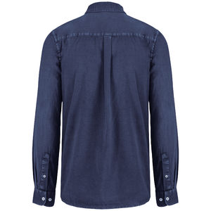 Chemise coton twill H | Chemise publicitaire Washed navy 