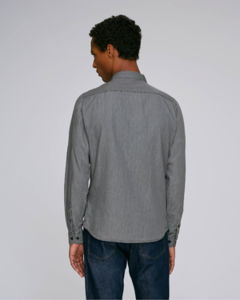 Chemise denim bio | Chemise publicitaire Mid Grey Denim 2