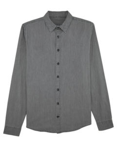 Chemise denim bio | Chemise publicitaire Mid Grey Denim 3