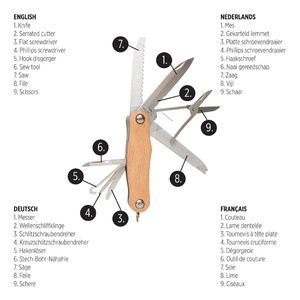 Couteau poche Wood | Couteau de poche publicitaire Brown 2