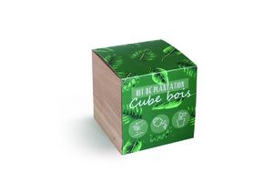 Cube bois graines | Cube bois graines personnalisé 1
