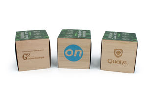 Cube bois graines | Cube bois graines personnalisé 4