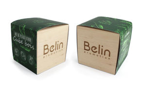 Cube bois graines | Cube bois graines personnalisé 6
