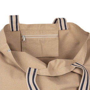 Grand sac recyclé coton | Sac personnalisé Hemp Horizon Blue Stripe 2