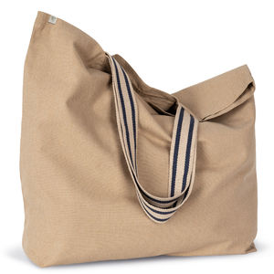 Grand sac recyclé coton | Sac personnalisé Hemp Horizon Blue Stripe 5