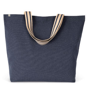 Grand sac recyclé coton | Sac personnalisé Horizon Blue Desert sand