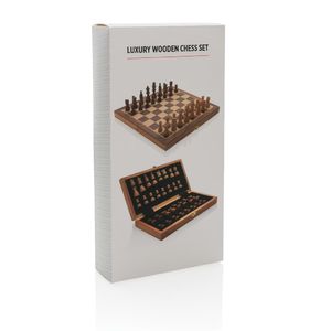 Jeu d'échecs pliable en bois | Jeu publicitaire Brown 10