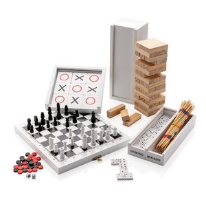 Mikado/domino en boîte en bois | Jeu personnalisé White 5