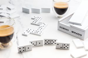 Mikado/domino en boîte en bois | Jeu personnalisé White 7