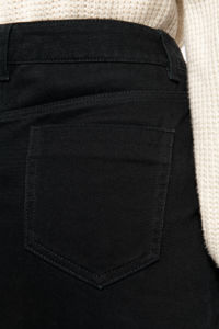Jupe droite coton | Jupe publicitaire Black 5