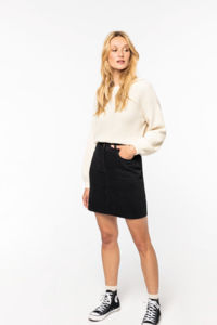 Jupe droite coton | Jupe publicitaire Organic khaki