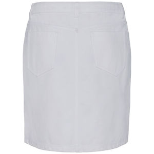 Jupe droite coton | Jupe publicitaire White 3