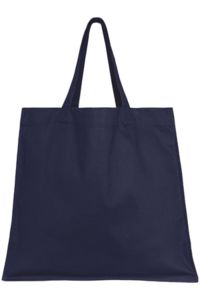 Long sac shopping | Sac de shopping personnalisé Navy Blue 1