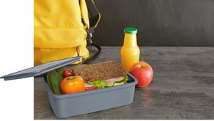 Lunch box Dovi | Lunch box publicitaire Gris ardoise 5