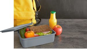 Lunch box Dovi | Lunch box publicitaire Gris 5