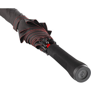 Parapluie perso écoconçu | Parapluie personnalisé Noir Rouge 10