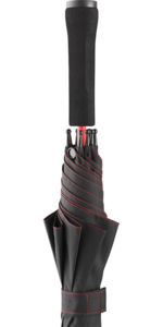 Parapluie perso écoconçu | Parapluie personnalisé Noir Rouge 8